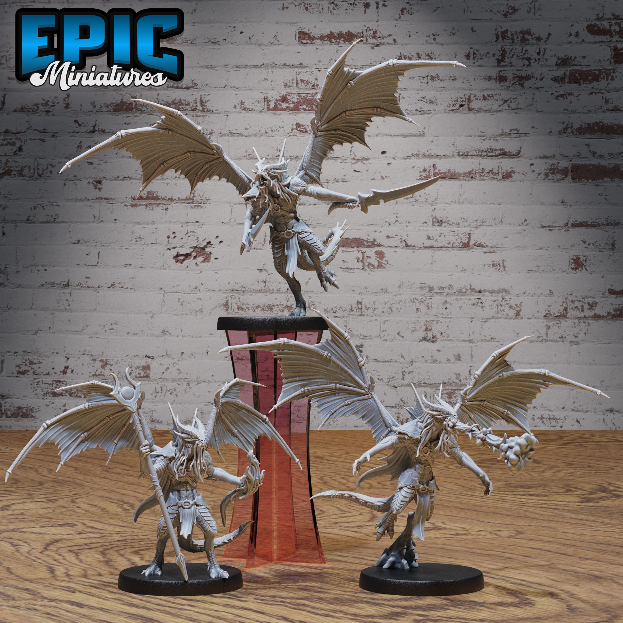 Draconic Demon Gold Set / Winged Fire Lord / Beast Dragonborn / Hell Spawn / Fyling Evil Warrior / Devil Encounter